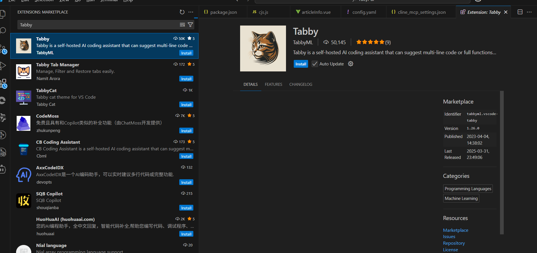 Tabby:可集成到 VSCode 的本地自托管AI编程助手-1 Tabby:可集成到 VSCode 的本地自托管AI编程助手