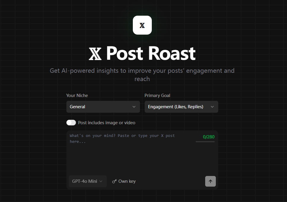 PostRoast:优化社交媒体内容的AI分析工具-1 PostRoast:优化社交媒体内容的AI分析工具