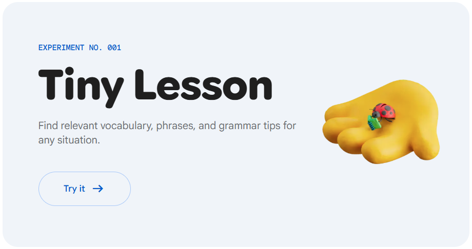 Little Language Lessons:基于AI的小型英语学习实验工具-1 Little Language Lessons:基于AI的小型英语学习实验工具