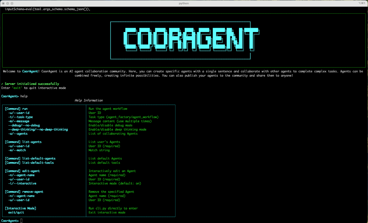 Cooragent:轻松构建多智能体任务自动化框架-1 Cooragent:一句话构建多智能体任务协作工具