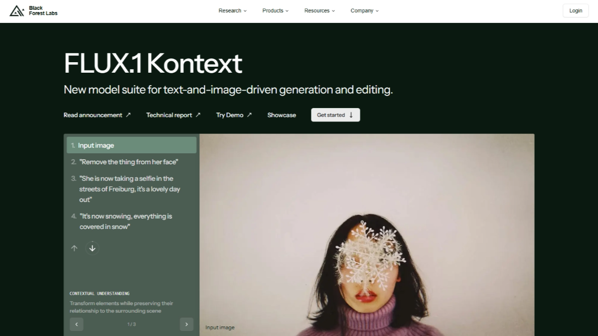 FLUX.1 Kontext - 黑森林推出的图像生成与编辑模型