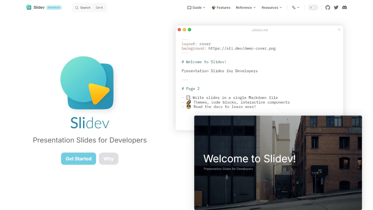 Slidev - 开源的AI PPT制作工具,Markdown语法创建幻灯片